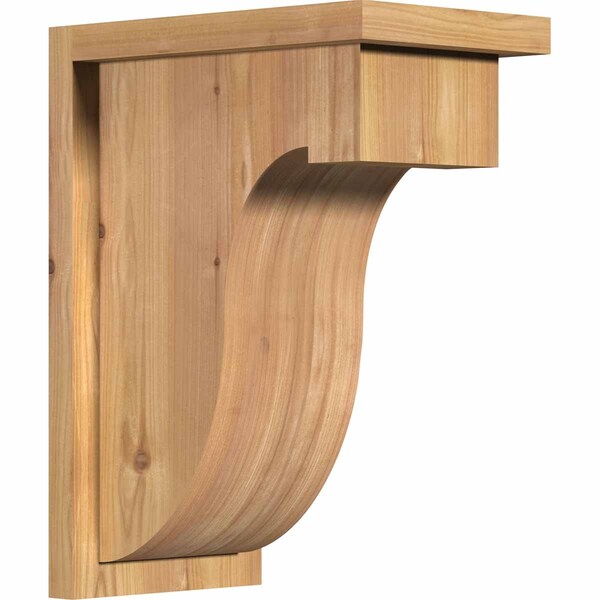 Ekena Millwork Del Monte Smooth Corbel w/Backplate, Western Red Cedar, 7 1/2"W x 12"D x 16"H COR08X12X16DEL01SWR - main
